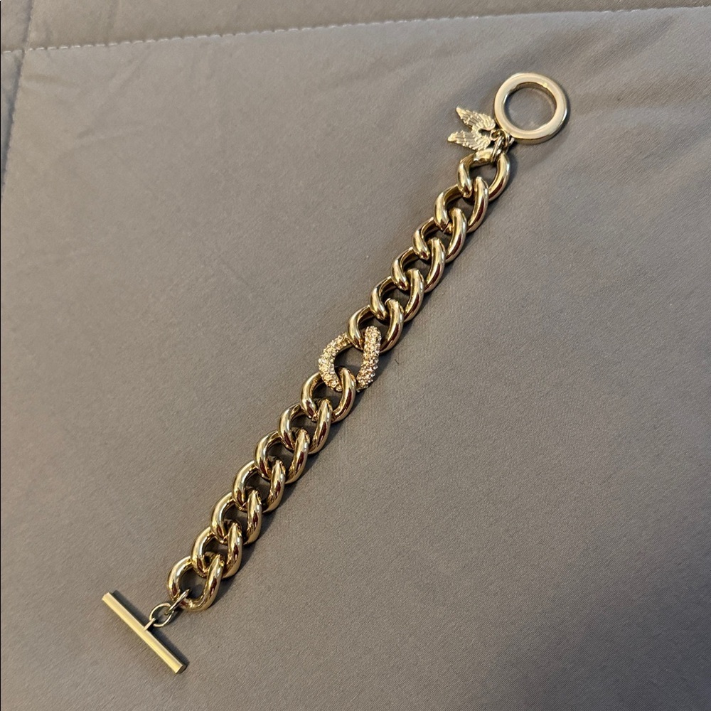 Victoria's Secret Gold Bracelet with Wing Charm - Picture 2 of 3